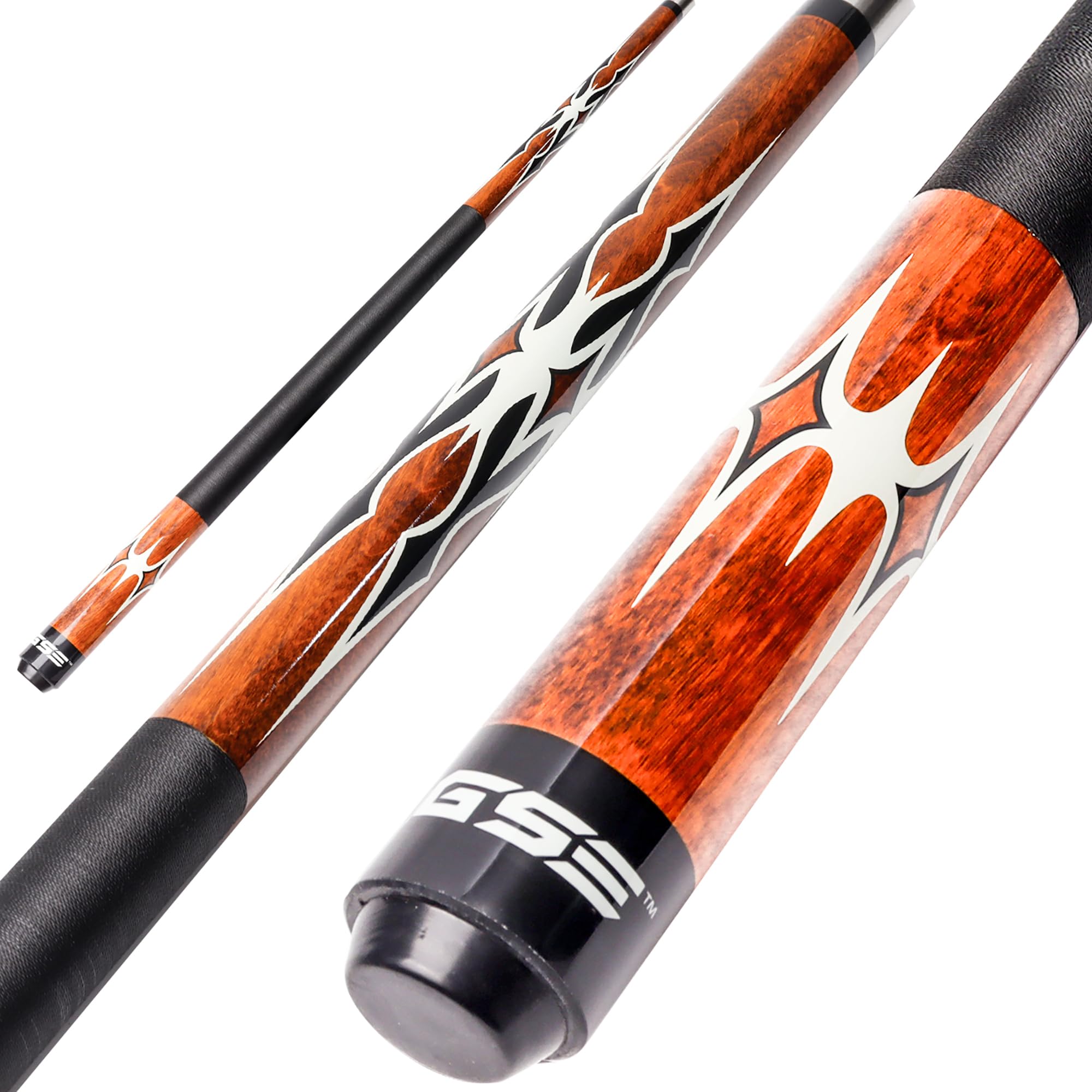 GSE Games & Sports Expert 58" 2-Piece Canadian Maple Hardwood Billiard Pool Cue Sticks for Men/Women, House or Commercial/Bar Use (Several Colors, Weight 18oz, 19oz, 20oz, 21oz Available)