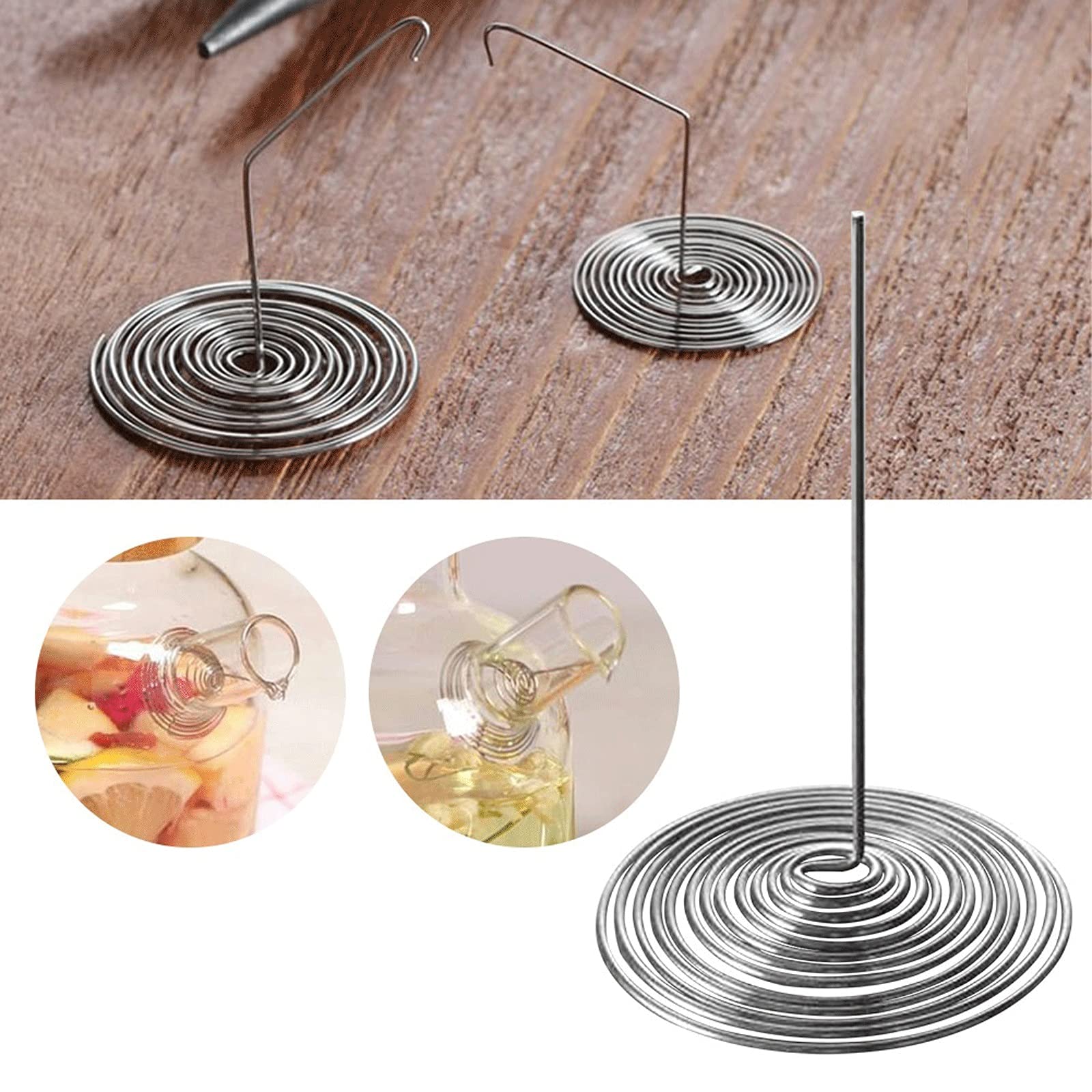 Colador de té, 2 piezas, herramienta de cocina de acero inoxidable duradero, accesorios de infusor de té, boquilla de resorte, filtro de tetera portátil, repuesto