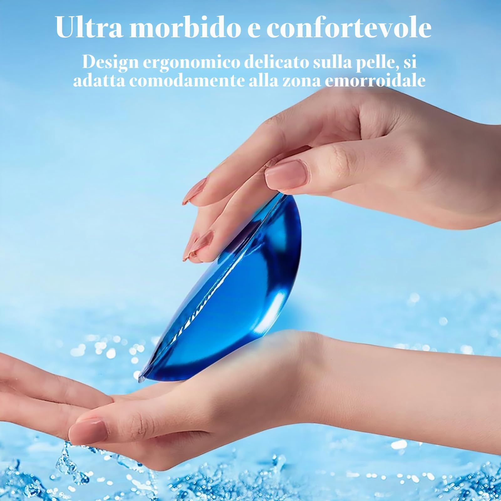 Cuscinetti refrigeranti in gel ultra morbidi per alleviare efficacemente le emorroidi. Include 2 scatole igieniche per comprimere il freddo
