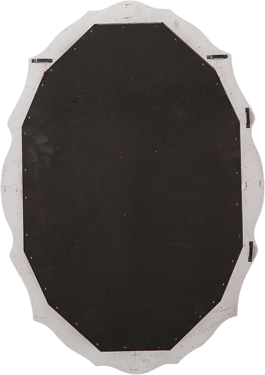 SOFE Oval Fabric Bulletin Board with Scalloped Frame, Burlap Push Pin Board 20 × 28 Inches, Wall Boards for Office Bedroom Entryway, Decorative Linen Board/Vision Board, French Country Decor