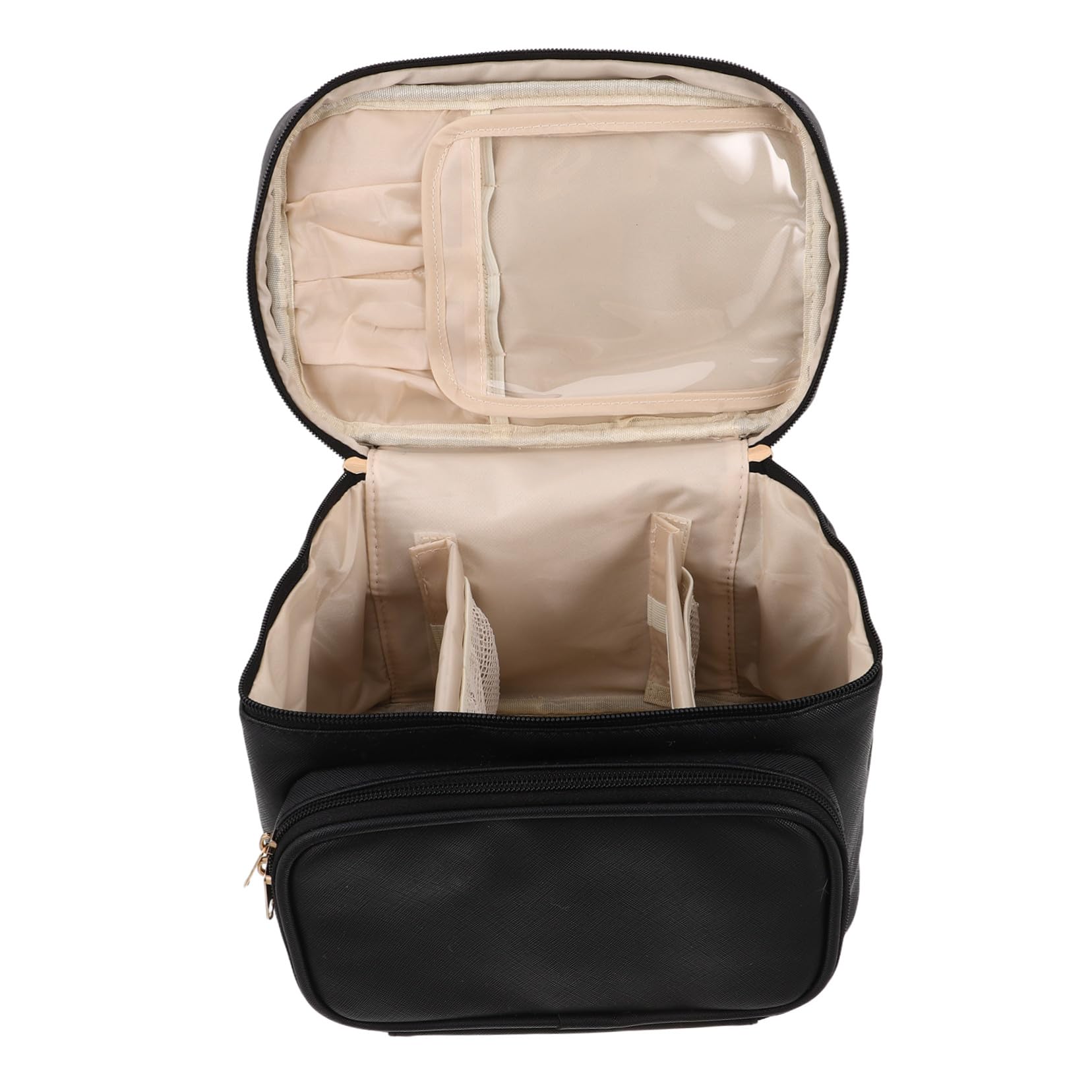 FOMIYES Kosmetiktasche in Großer Größe für Damen Reise-kulturbeutel aus Pu-Material Wasserfest und Strapazierfähig mit Trennwänden und Reißverschluss für Ordnung bei Make-up