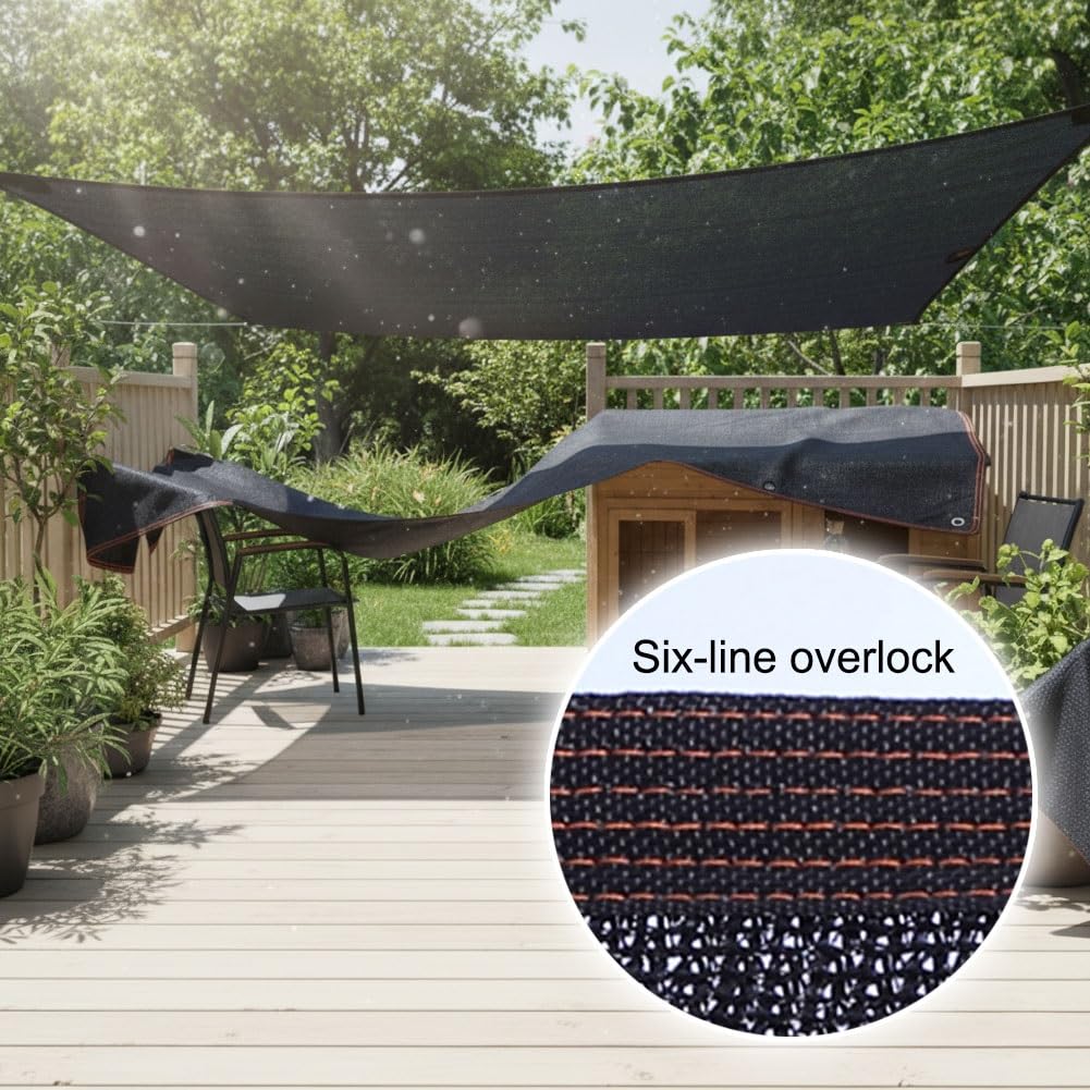 Tessuto a baldacchino resistente ai raggi UV con occhielli – durevole parasole per patio, serra, cuccia per cani, dimensioni da 1 x 4 m a 9,5 x 20 m, resistente alle intemperie e facile da installare