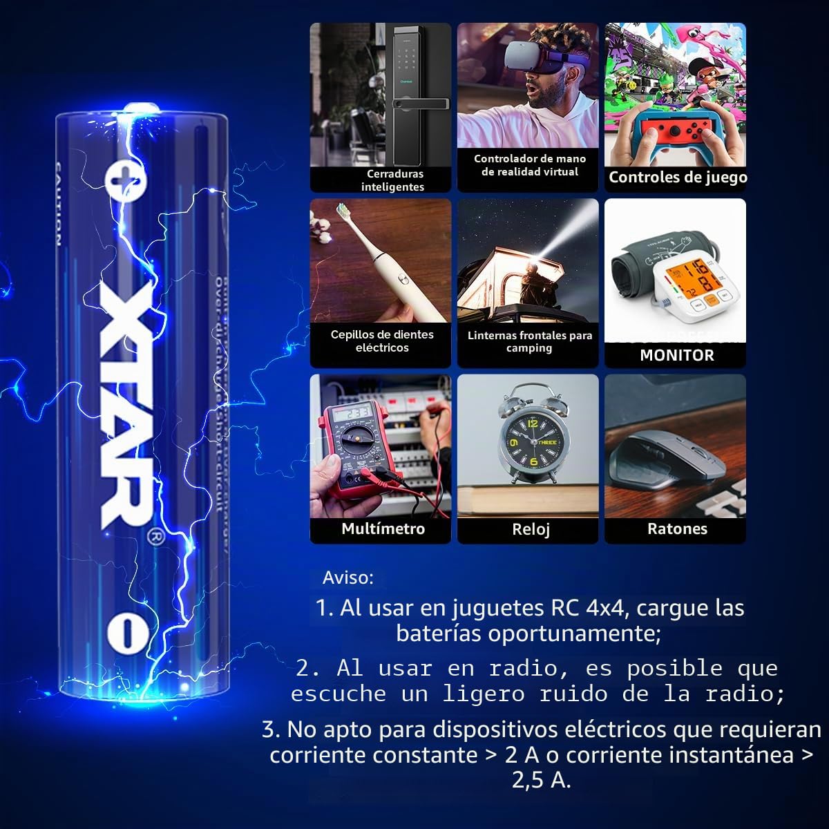 aa akkus 1.5v recargables XTAR 4150mWh 1,5 V AA pilas AA recargables (8 paquetes de 4150 mWh AA)