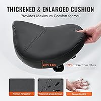 Vista 5 de VEVOR Saddle Stool with Wheels, 400 LBS Weight Capacity, Height Adjustable Thickened PU Leather Swivel Saddle Stool Chair for Salon, Spa, Tattoo