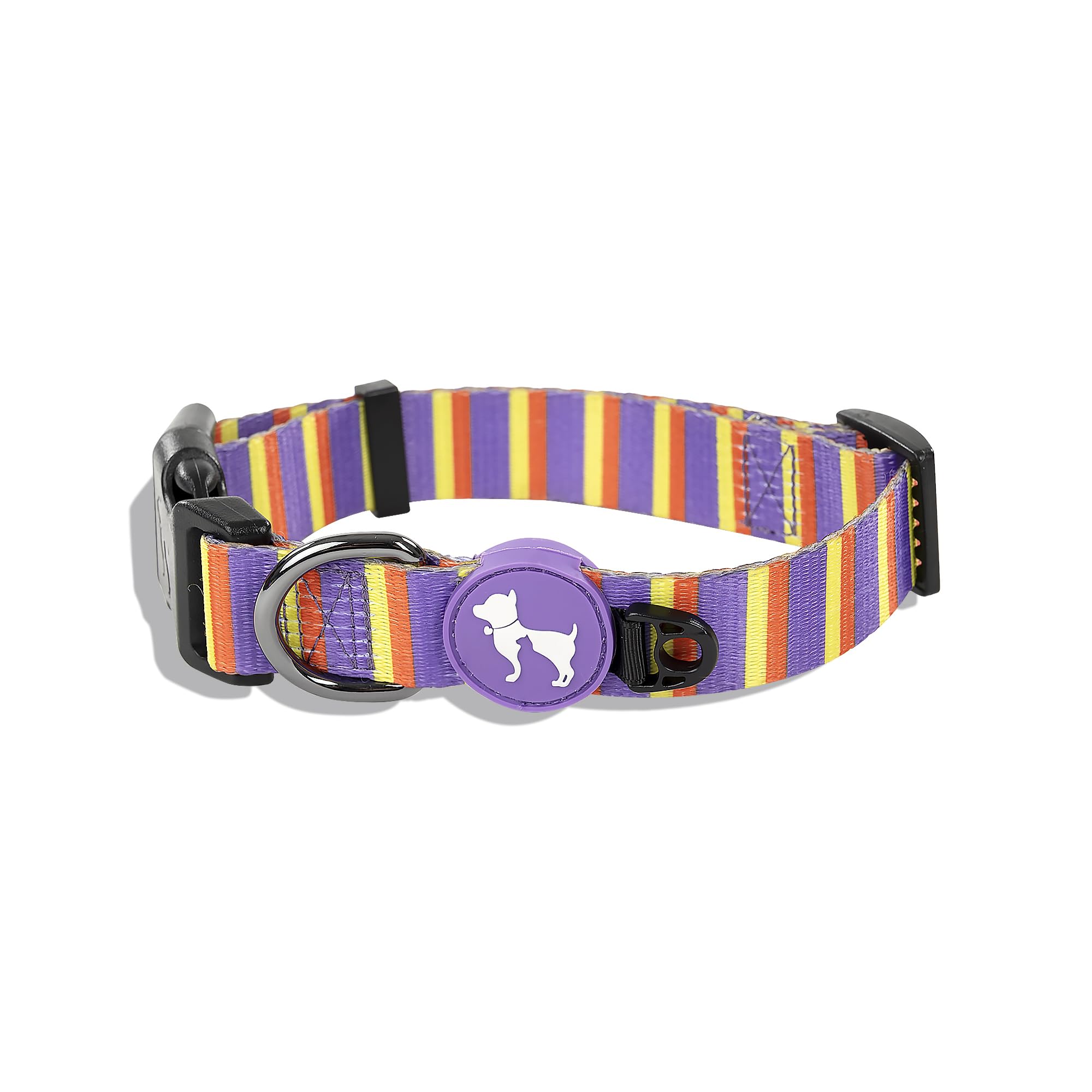 Heads up for tails Sunny Stride Printed Dog Collar - Orange & Purple - XS (B0C8ZKGKHV) Amazon Price History, Amazon Price Tracker