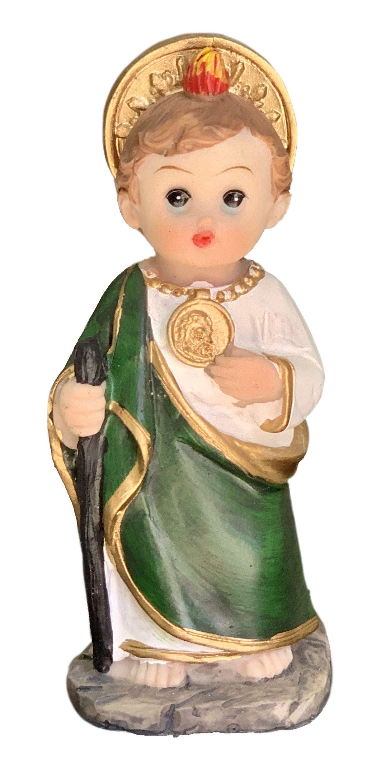 >Saint Jude Baby Face-San Judas Tadeo Religion Polyresin 3.5" Tall
