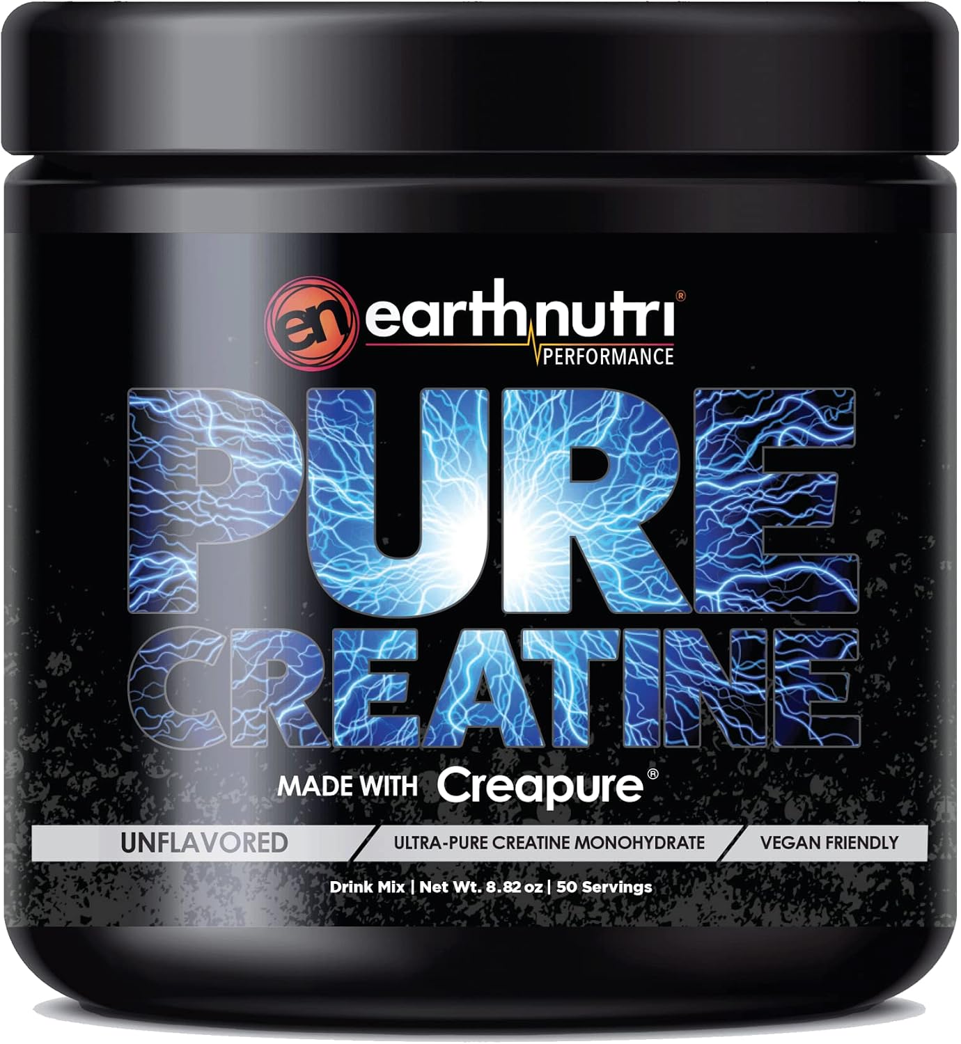 Earth Nutri Pure Creatine Made with Creapure® Unflavored - 50 Servings