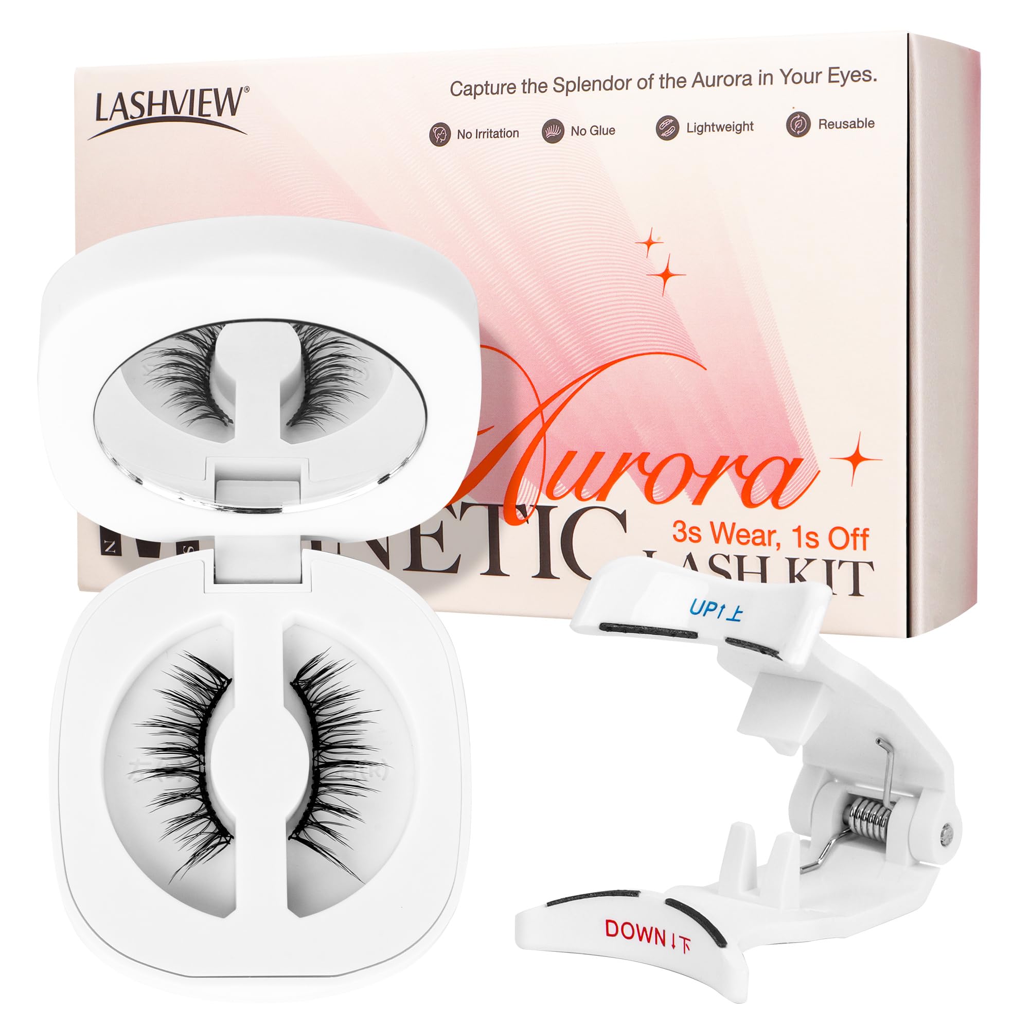 Photo 1 of [No Lashes, just the case and applicator] LASHVIEW Aurora Magnetic Eyelashes with Applicator