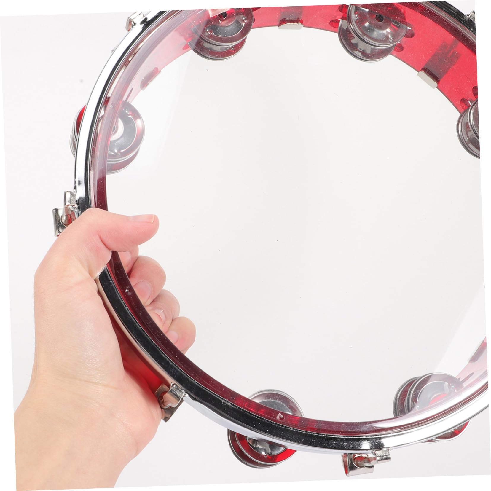 Hohopeti Tamburello Mano Strumento Percussione Tamburo Mano Campana Strumento Musicale Tamburello per Ragazzo Ragazza