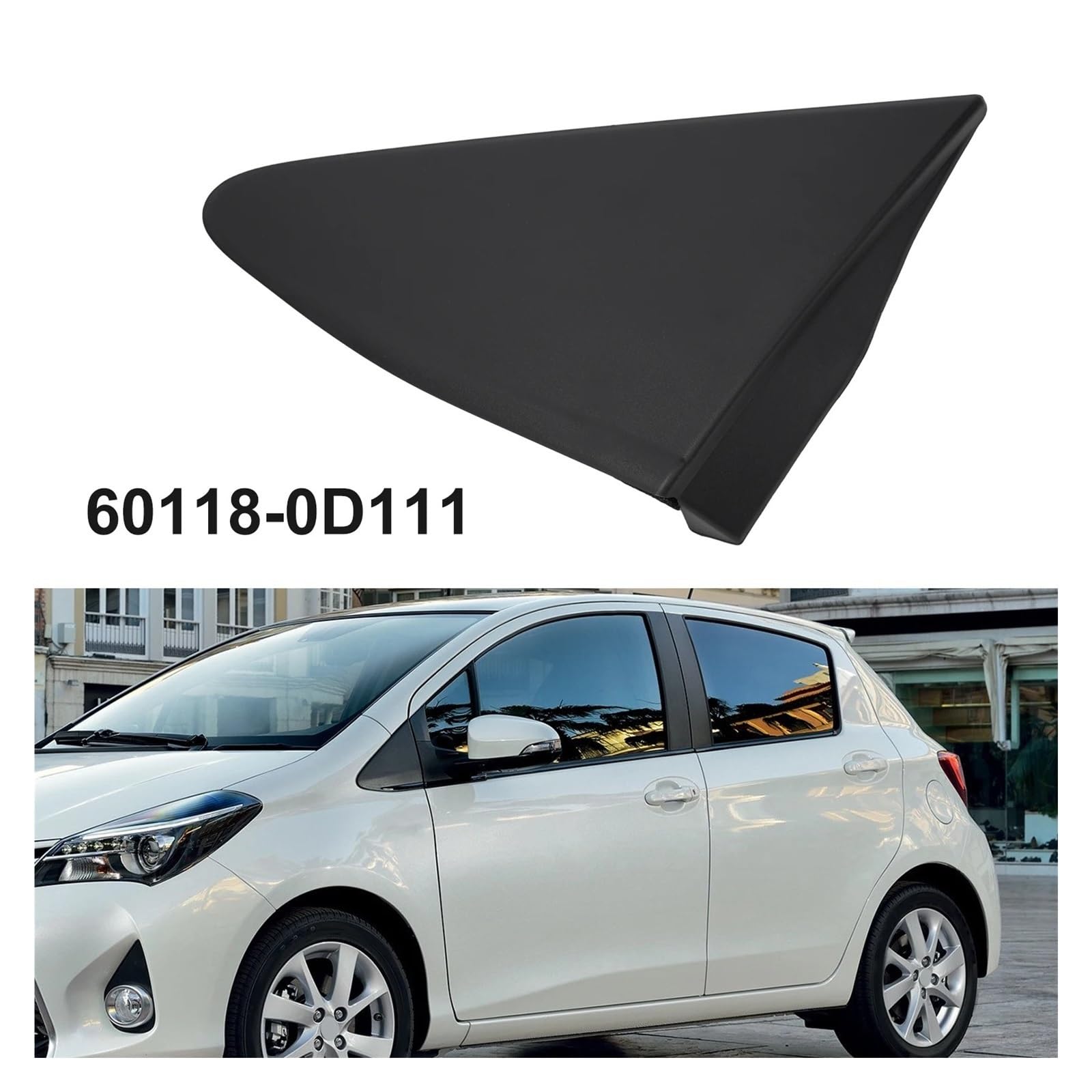Lusterko narożne osłona, dla TOYOTA, dla Yaris 2012 2013 2014, samochód lewy prawy lusterko wsteczne trójkątna osłona wykończenia bezpośrednia wymiana Osłona trójkąta lusterka bocznego