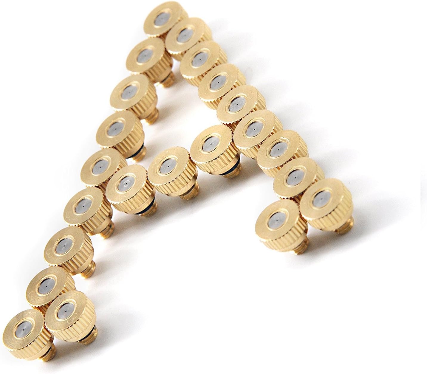 Aootech Brass Misting Nozzles for Outdoor Cooling System 22 pcs,0.012" Orifice (0.3 mm) 10/24 UNC