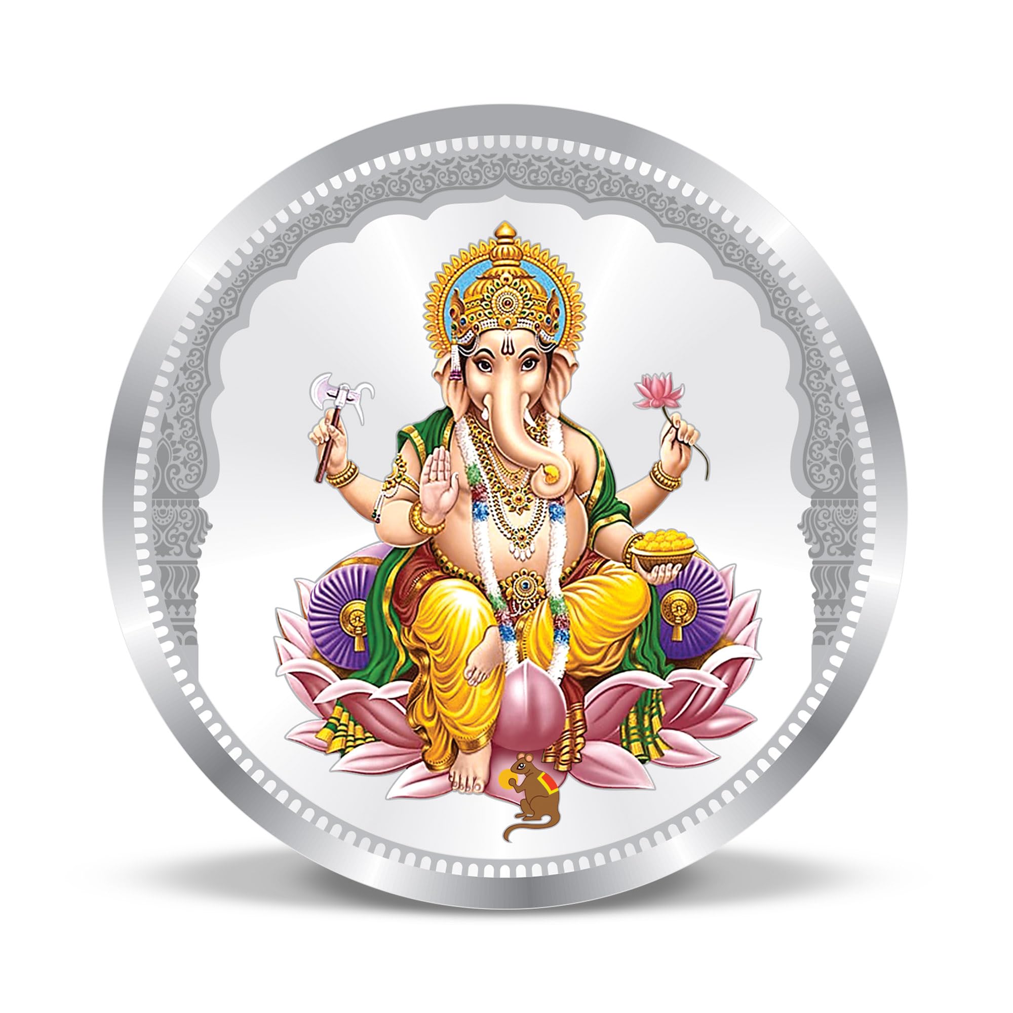 ACPL Precious Moments BIS Hallmarked Round Shape Ganesh ji Colour Silver Coin Available In 10/20/50/100 Gram. (B0CF28R72B) Amazon Price History, Amazon Price Tracker