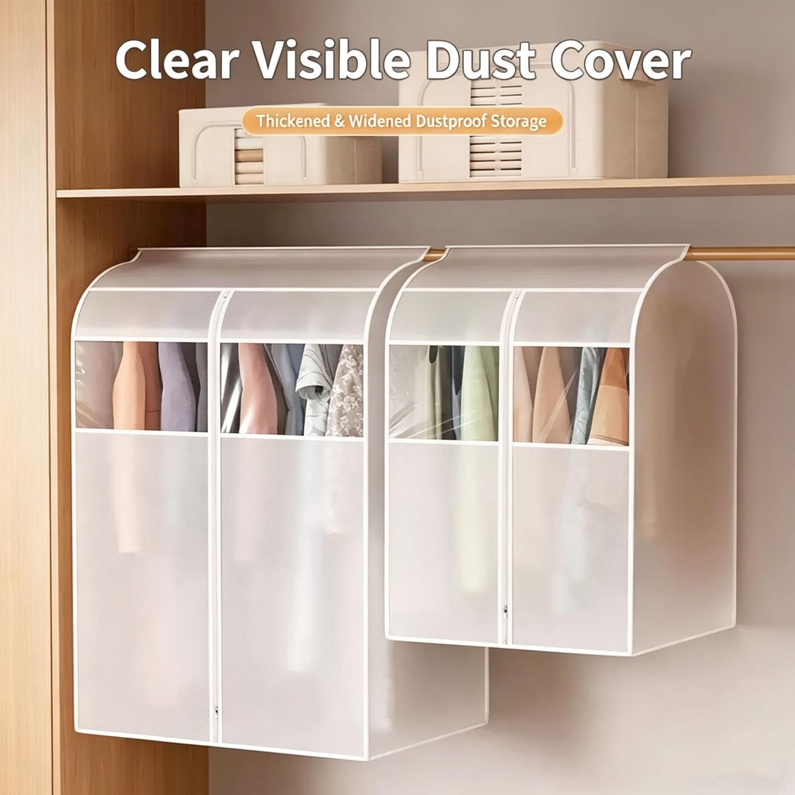 Funda Anti-Polvo Colgante,Diseño Translúcido Visible,Fácil de Limpiar