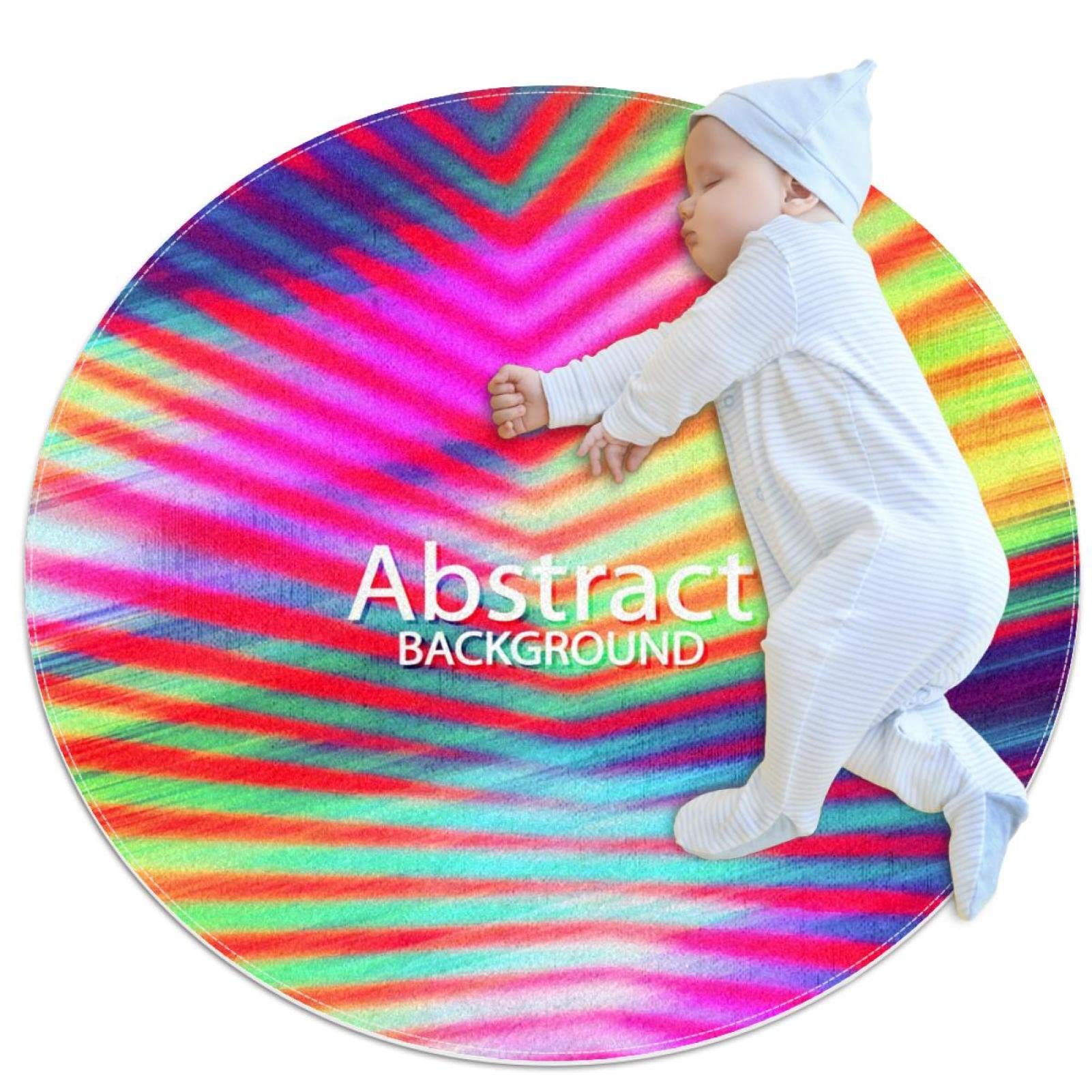 Tapis de salle de bain au motif abstrait avec fond incurvé ultra adhérent 1m