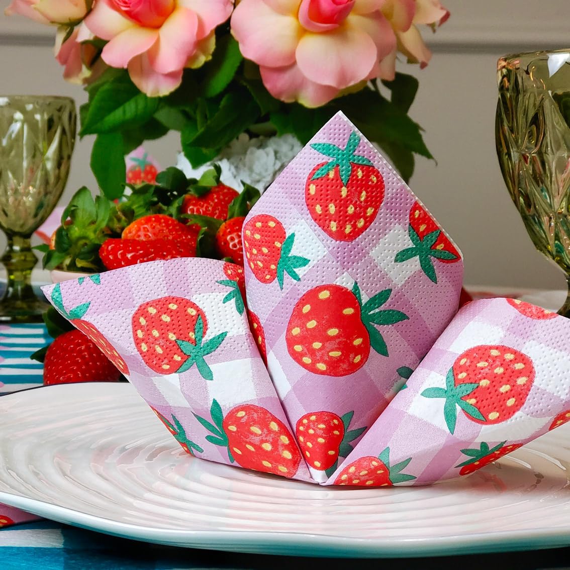 20 kleurrijke papieren servetten met skelet 17 x 17 cm - Partyversiering