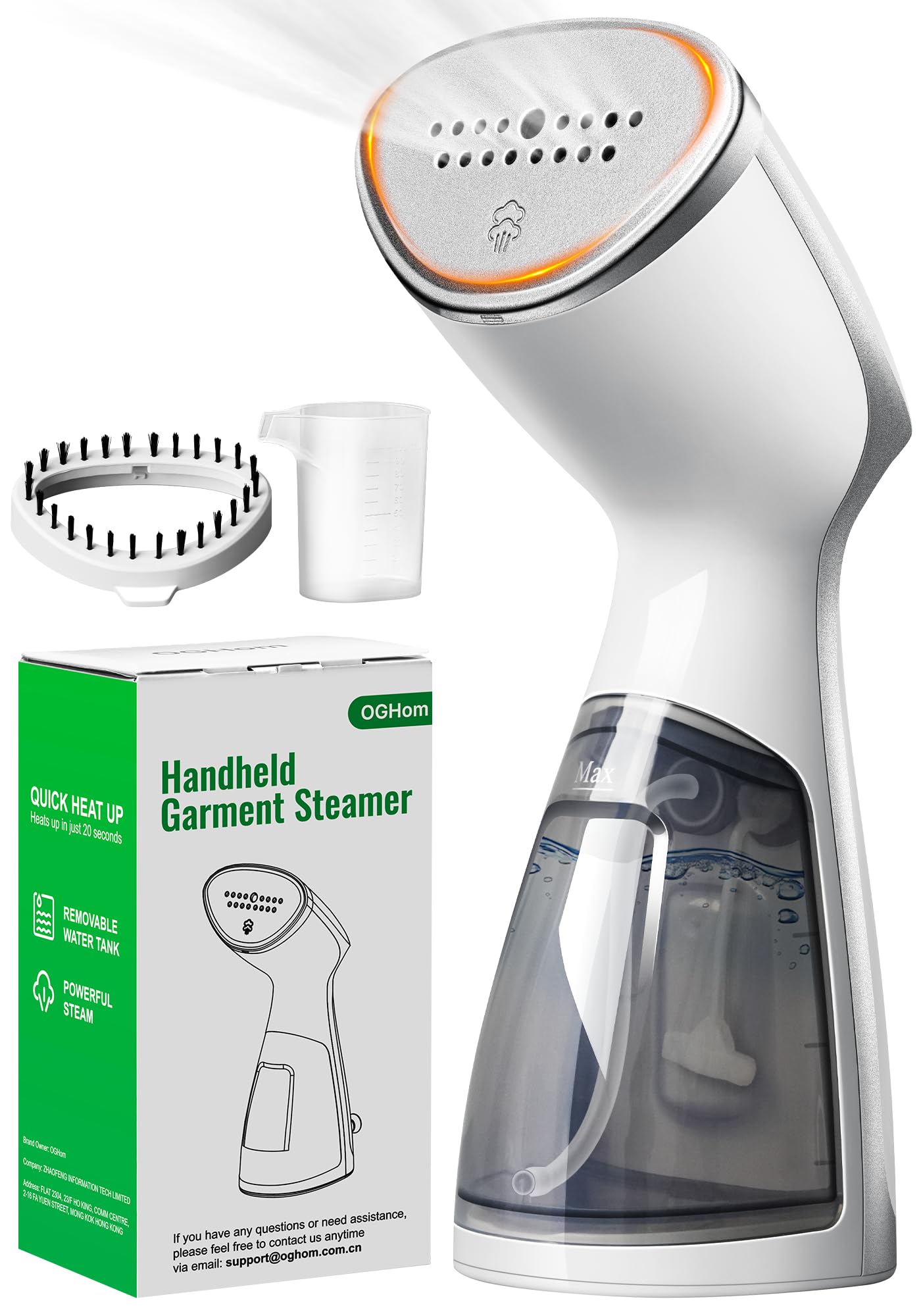 OGHom Portable Travel Handheld Steamer for Clothes Garment Wrinkle Remover 1000W Strong Penetrating Fabric Steamer for Home Office
