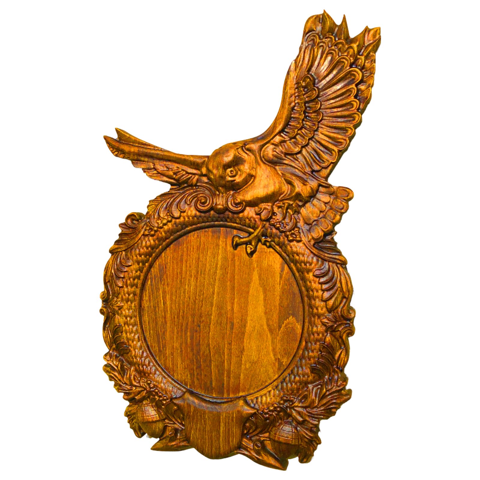 Trophy Shield - Tablero de madera de haya maciza para cazar trofeos de cornamenta como jabalí, ciervo, cabras (KSO) (roble rústico)