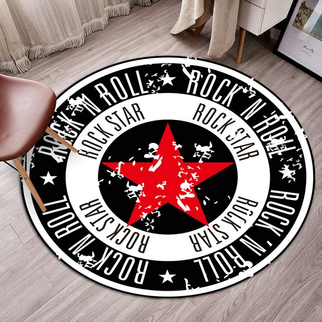 Tapis rond antidérapant pour sécuriser le sol du salon et du balcon