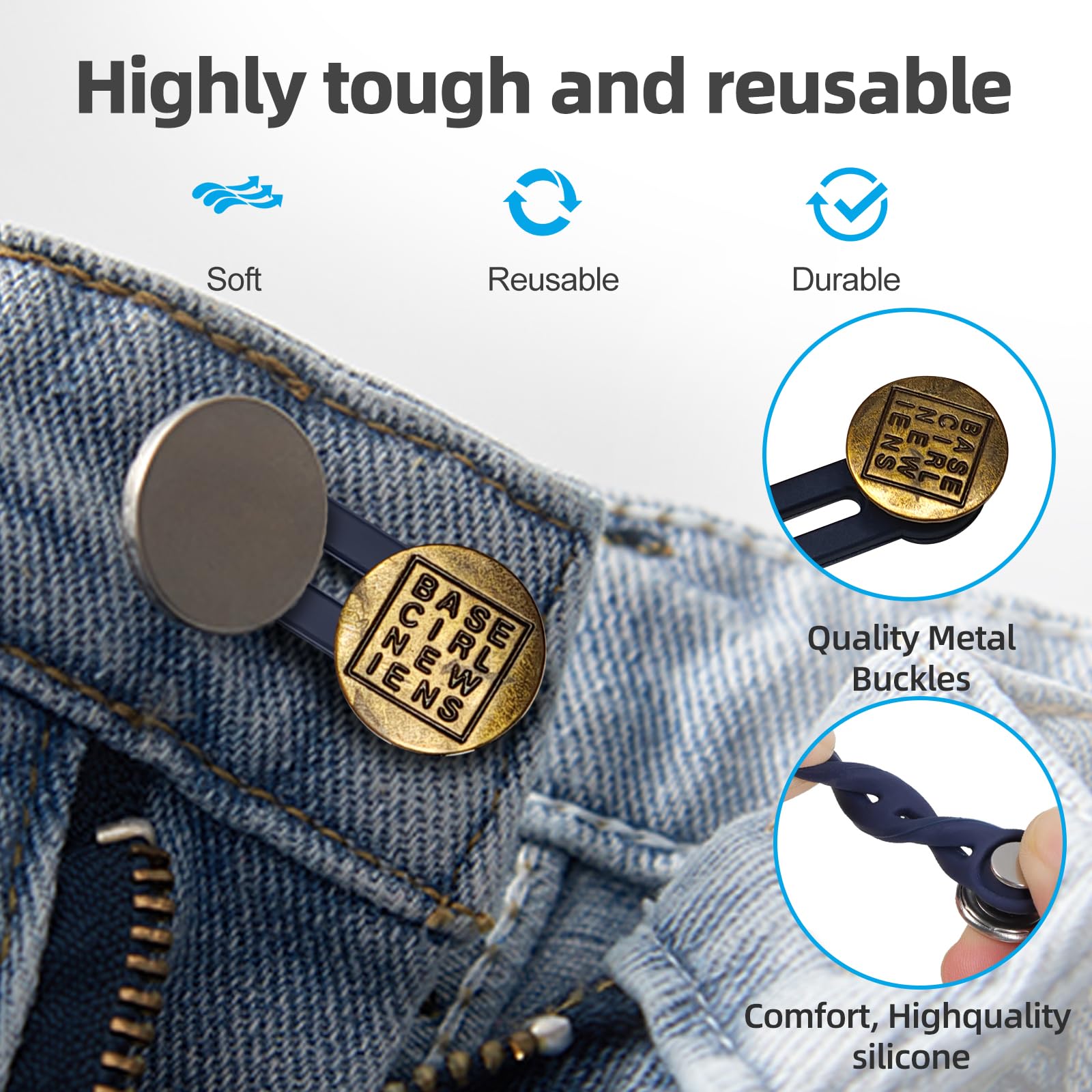 Kit De 12 Boutons Rallonge Pour Jeans – Ajuste La Taille Facilement