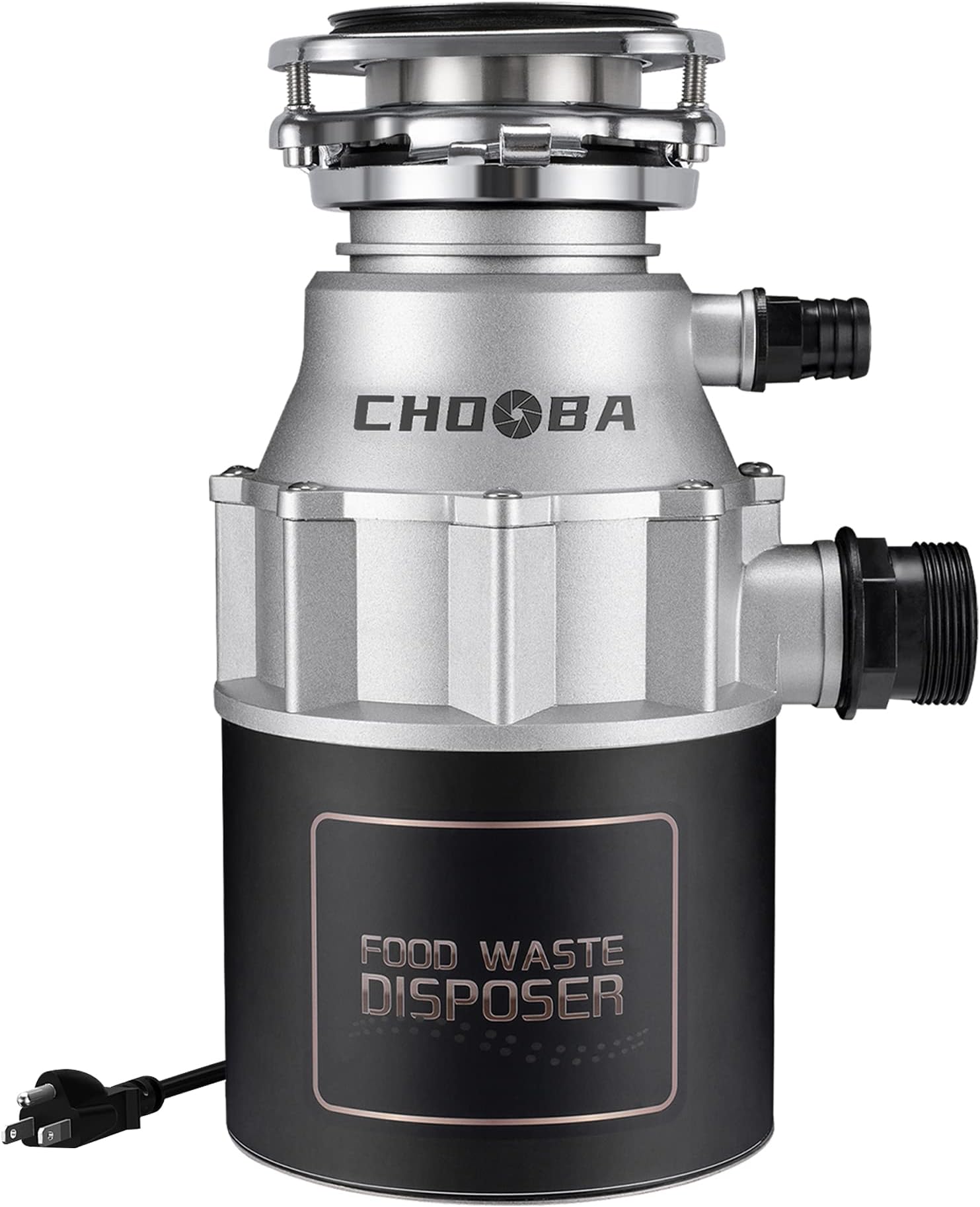 Chooba Garbage Disposal 3/4HP, Food Waste Disposal Continuous Feed, Garbage Disposal with Power Cord