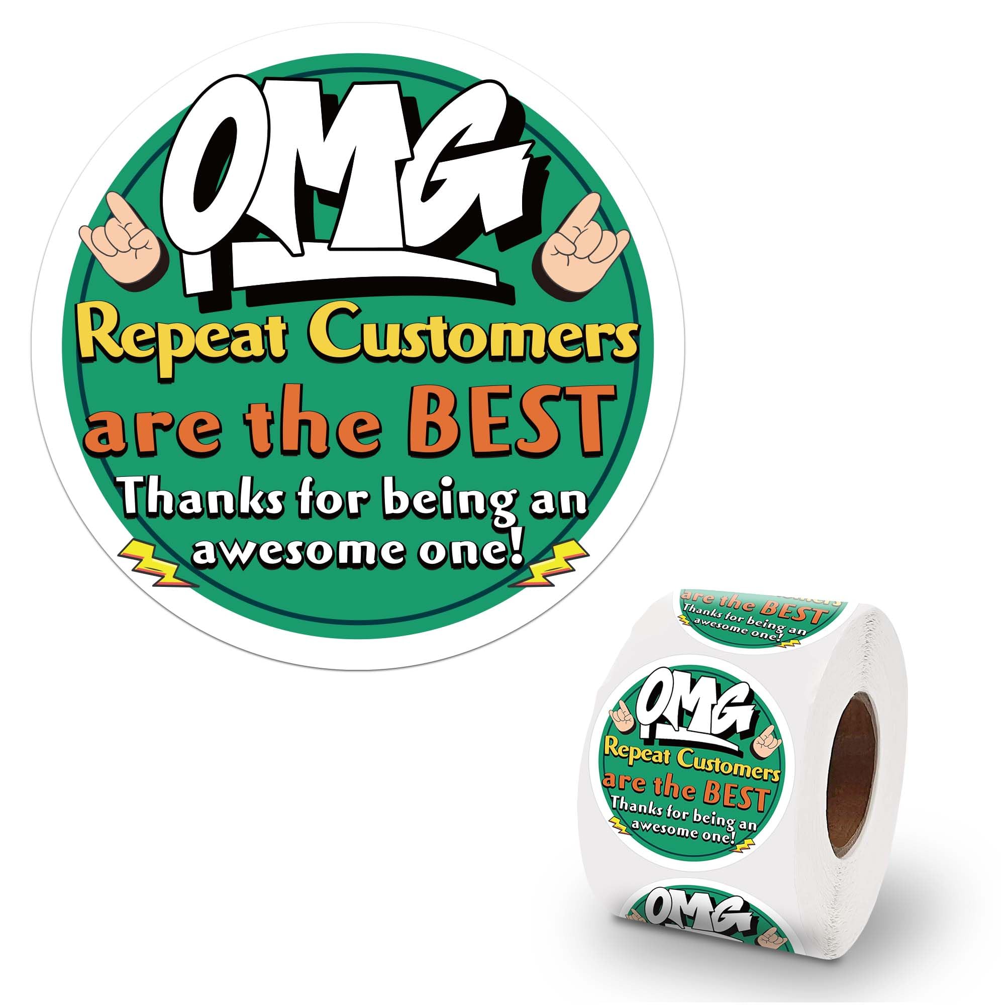 Calyders Repeat Customers are My Favorite Small Business Sticker, Thank You Stickers, Online Retailers Mail Envelopes Packaging Stickers Labels Shipping Stickers for Small Business,500 PCS…