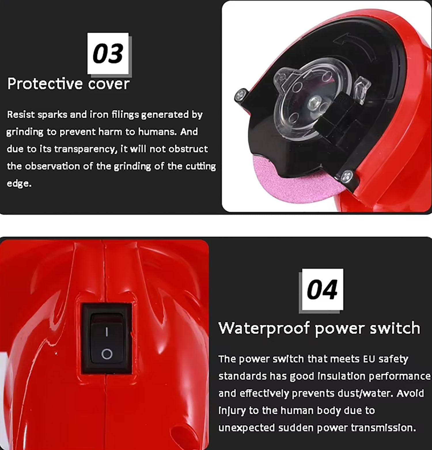 ERICAT Afilador Eléctrico para Motosierras, Kit De Plantilla para Afilar Motosierras, Ángulo Ajustable De 0 a 35° Y Velocidad Sin Carga De 7500 RPM, para Todas Las Cadenas De Motosierras