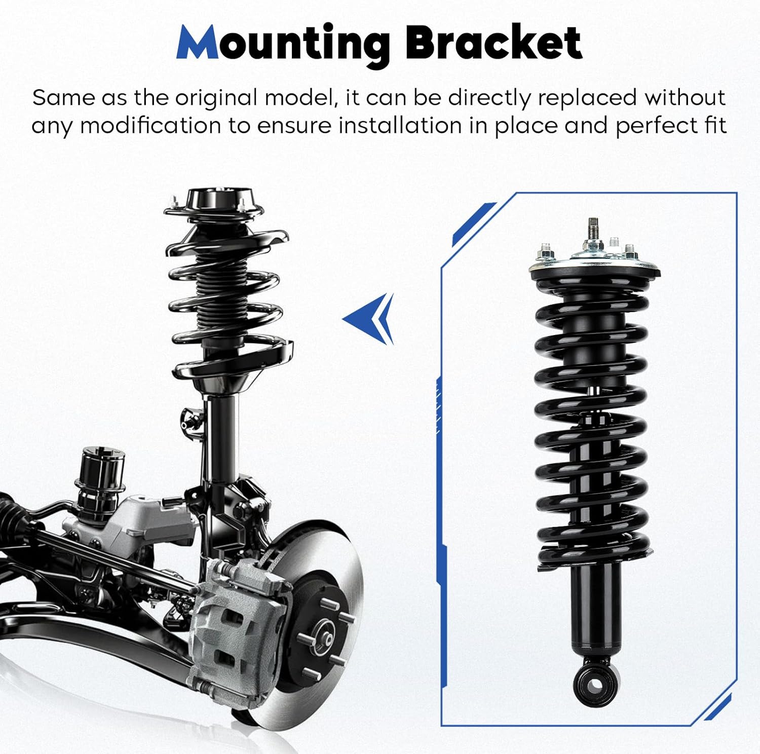 Front Complete Struts Assembly w/Coil Spring Shock Absorber Compatible with 2005-2019 Nissan Frontier 2.5L ONLY / 2009-2012 Suzuki Equator 2.5L ONLY, Replace for 171102