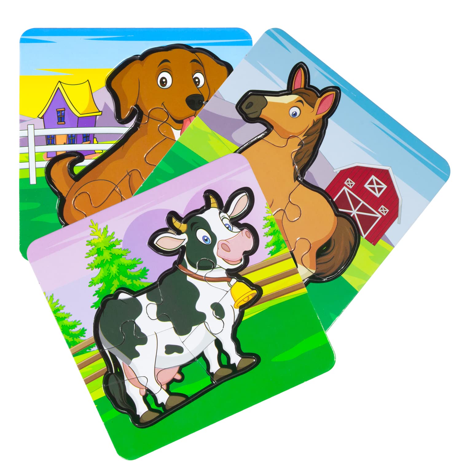 Skoodle My First Puzzle Farm Animal Jigsaw Puzzle for Kids, Learning Educational Toys for 3 Old Kids and Above