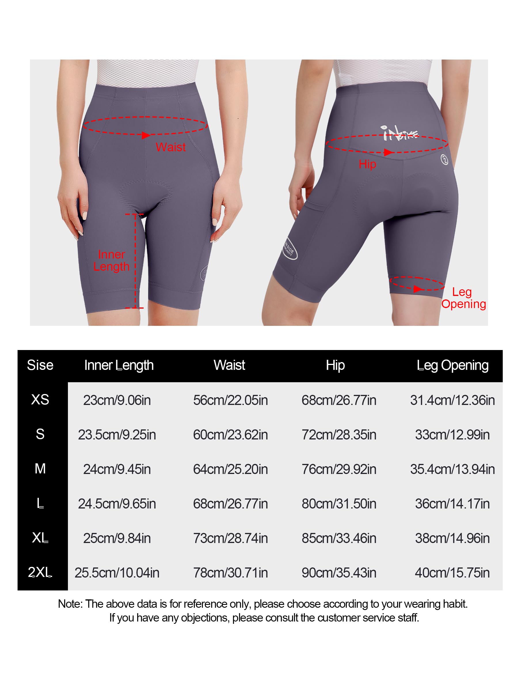 INBIKE Pantalones Cortos de Ciclismo Las Mujeres de Verano Acolchado Mujeres con Acolchado del Asiento 3D un Bolsillo Transpirable Altamente elástico YS571