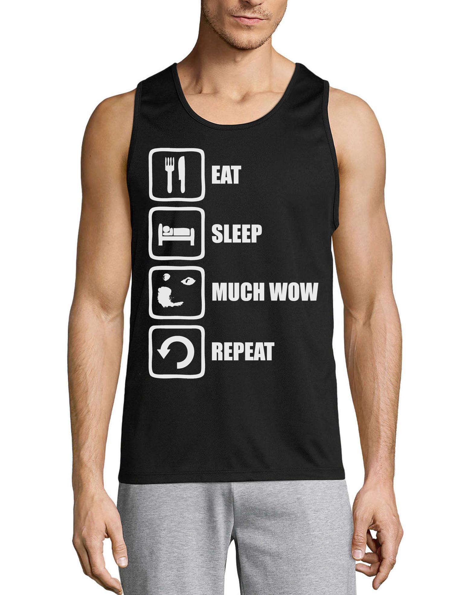Camiseta sin mangas Doge Atspauda de algodón con estampado icónico 3