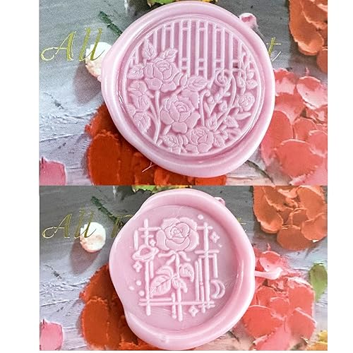 Miniatura 6 de 3 piezas de sello de cera de rosa de repuesto de cabeza retro antigua de cera de sellado de álbumes de recortes cabeza para invitaciones de fiesta