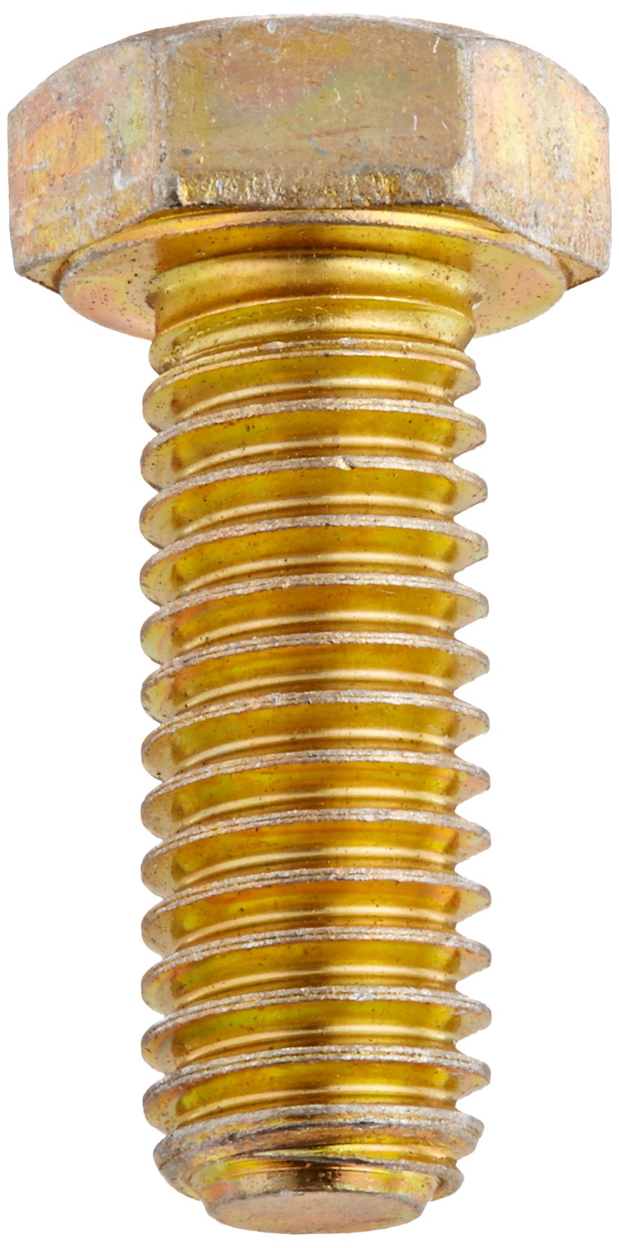 Steel Hex Bolt, Grade 8, Zinc Yellow-Chromate Plated Finish, Hex