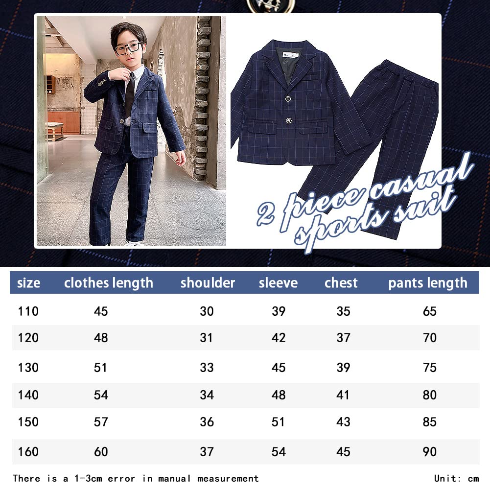 Conjunto de Trajes Comunion Niño Blazer y Pantalón de Primavera y Otoño para Boda Ceremonia Bautizo
