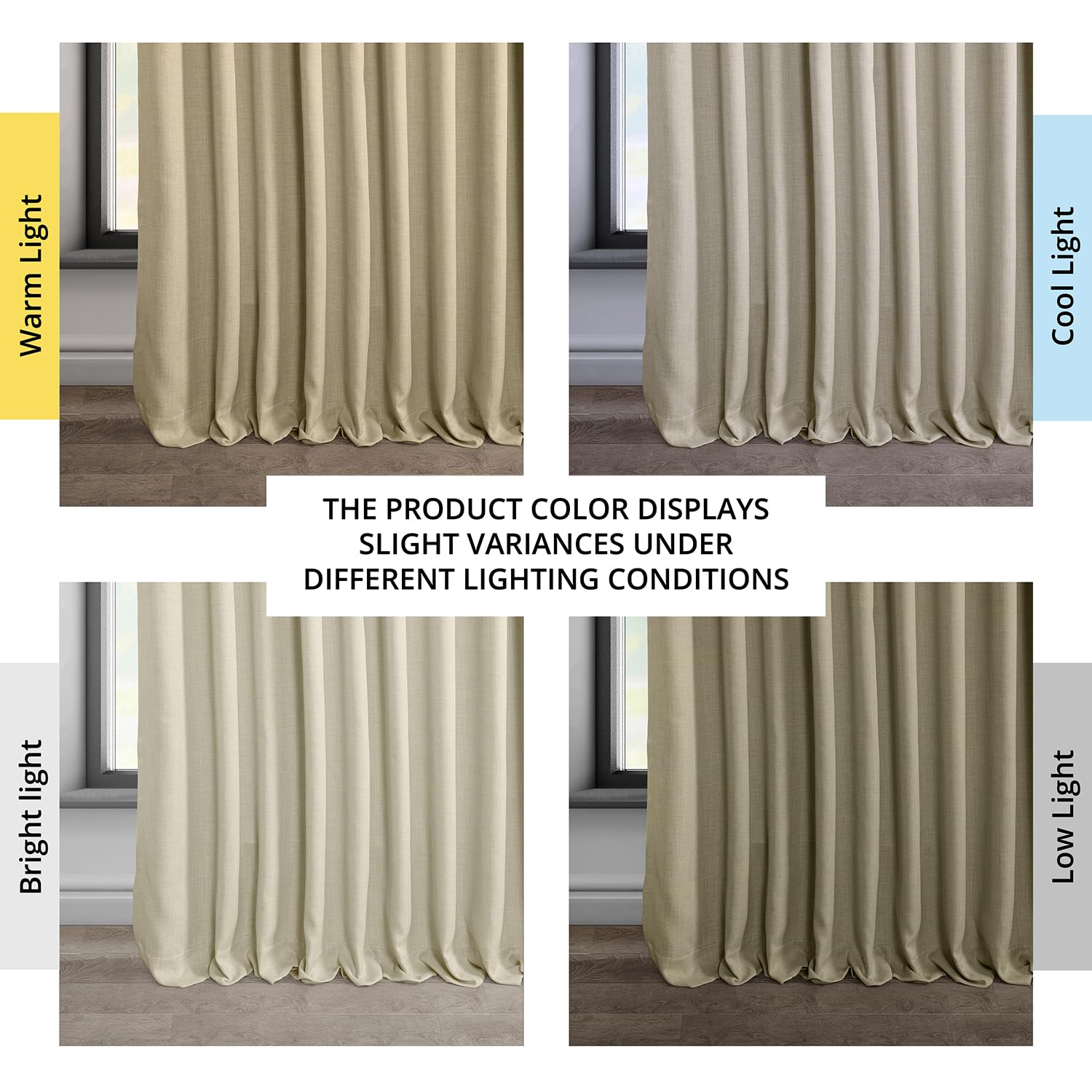 HPD Half Price Drapes Faux Linen Room Darkening Curtains - Image 3