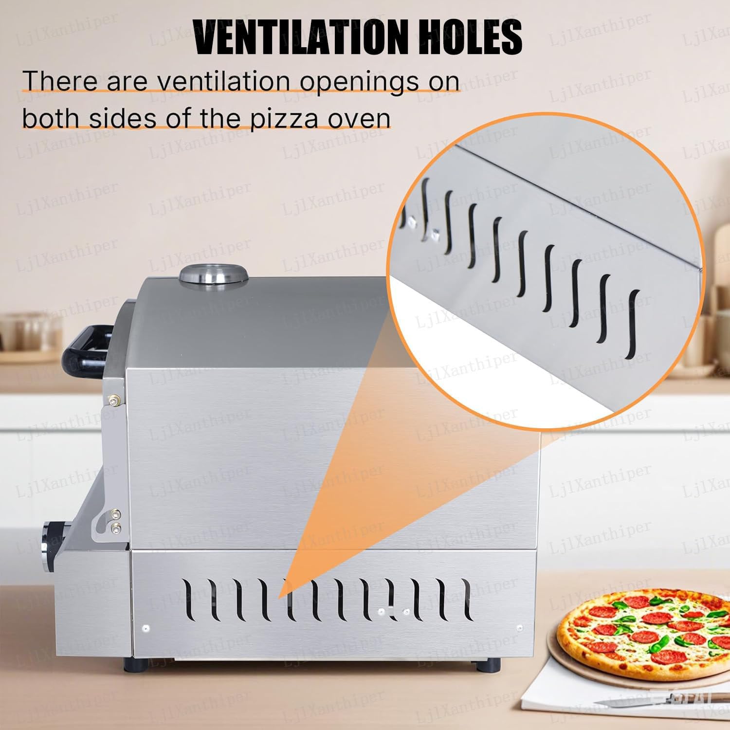 Máquina Para Hacer Pizza Profesional,Horno De Pizza Multifunción Para Exteriores,Entana De Vidrio Resistente Al Calor,Control De Temperatura,Para Asar Pizzas,Cocina Exteriores,Horno ElectricPizzaOven