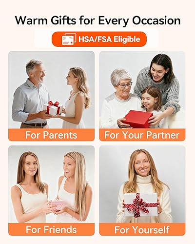 Miniatura 10 de Almohadilla térmica portátil para espalda, cinturón térmico inalámbrico con masajeador para aliviar el dolor de espalda baja, funciona con pilas,