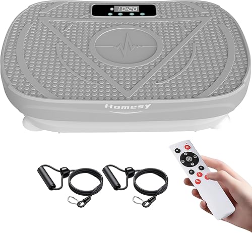 Homesy Vibration Plate Exercise Machine, Vibrating Plate for Lymphatic Drainage, Full Body Shaking Workout Fitness Platform Board, Sport Gym