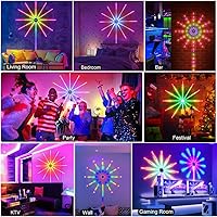 Vista 2 de GEYUEYA Home Fireworks LED Strip Lights, 11.81" Smart RGB Dreamcolor Firework Lights with RemoteAPP Control, 258 LEDs Color Changing Chasing Effect