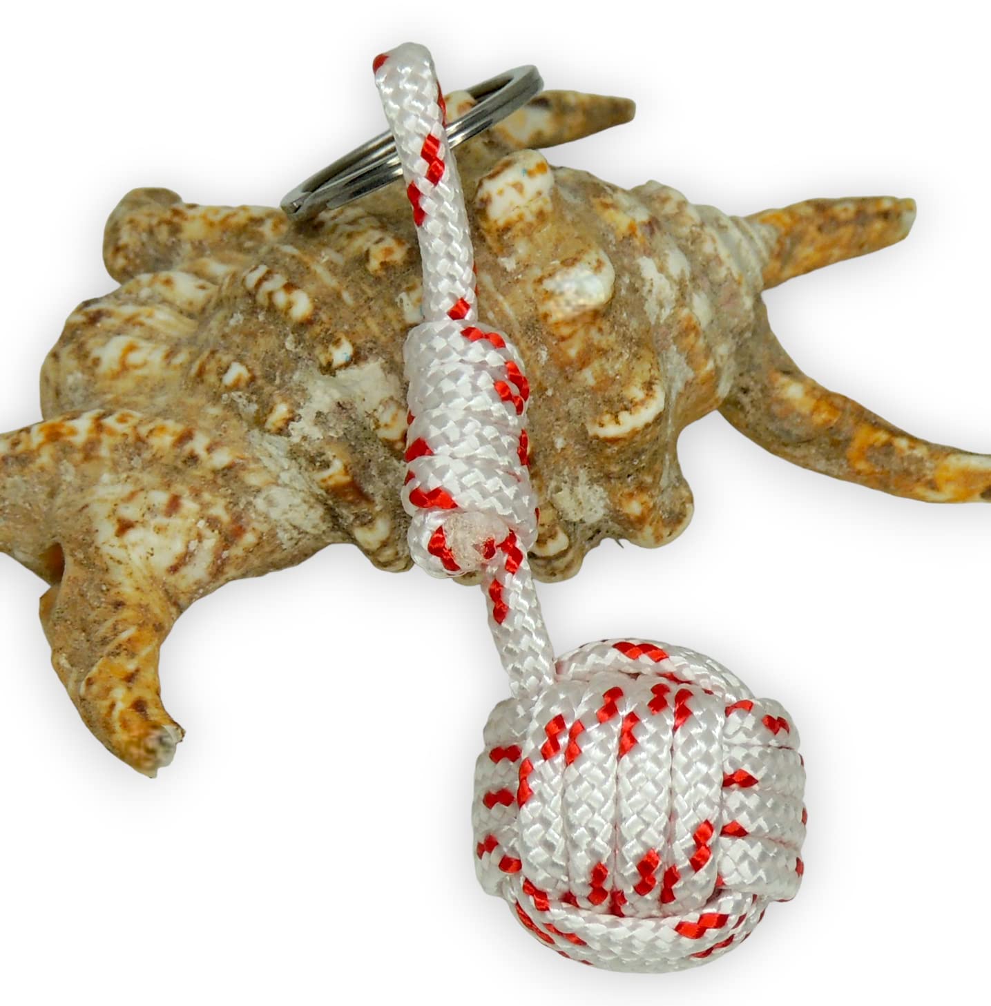 Porte-clés Pomme de Touline blanc, rouge
