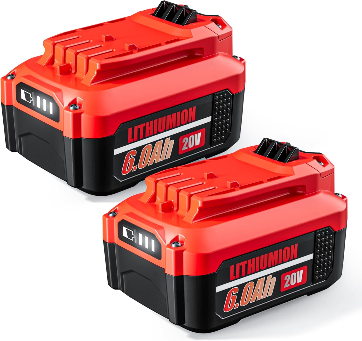 2Pack【3RD-Upgrade】 20V 6.0Ah Replacement Battery for Craftsman 20V Lithium Battery Compatible with CMCB204 CMCB206 CMCB205 CMCB202 CMCB201 Cordless Power Tools
