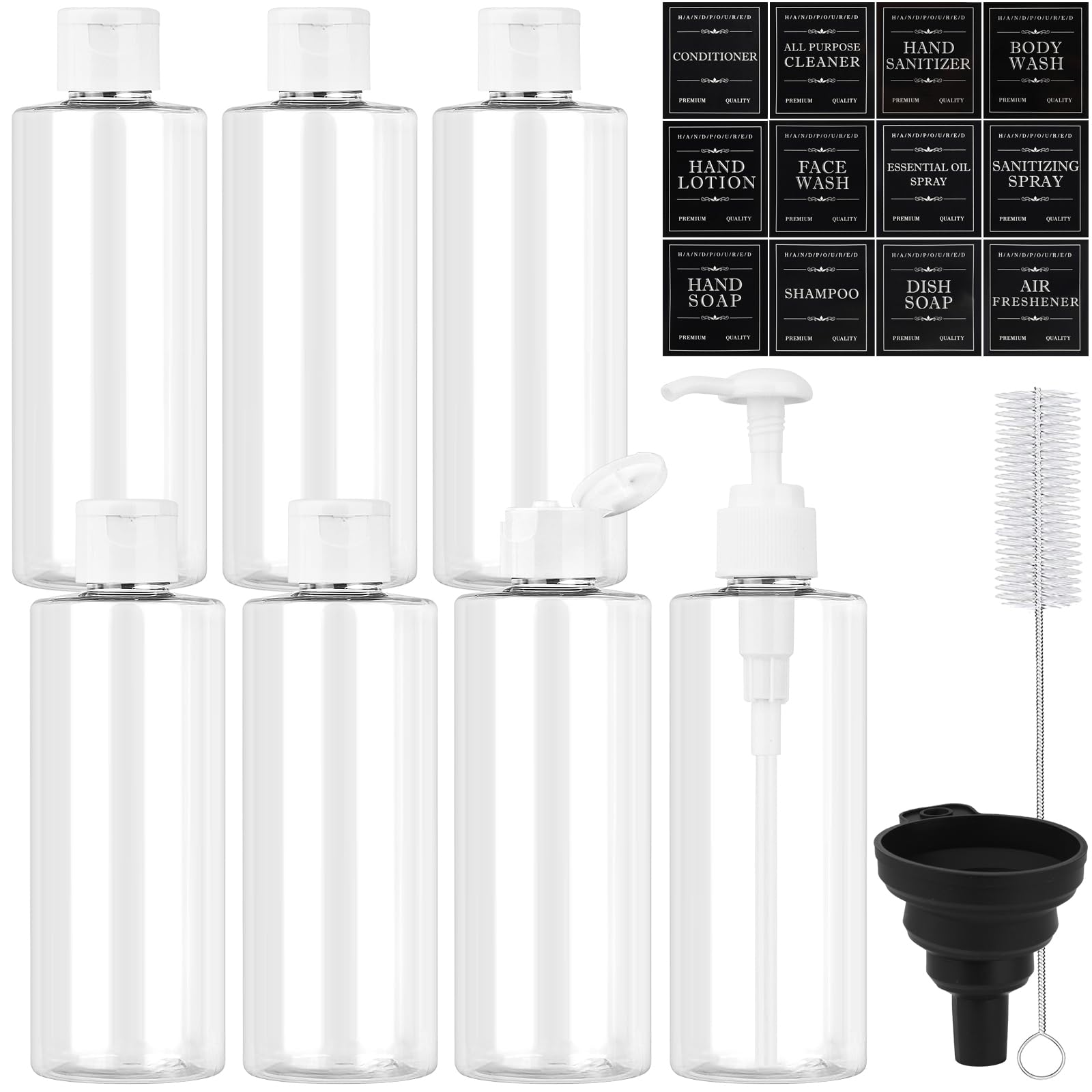 Maxumille 7 Pcs Travel Bottles 250ml with Flip Cap
