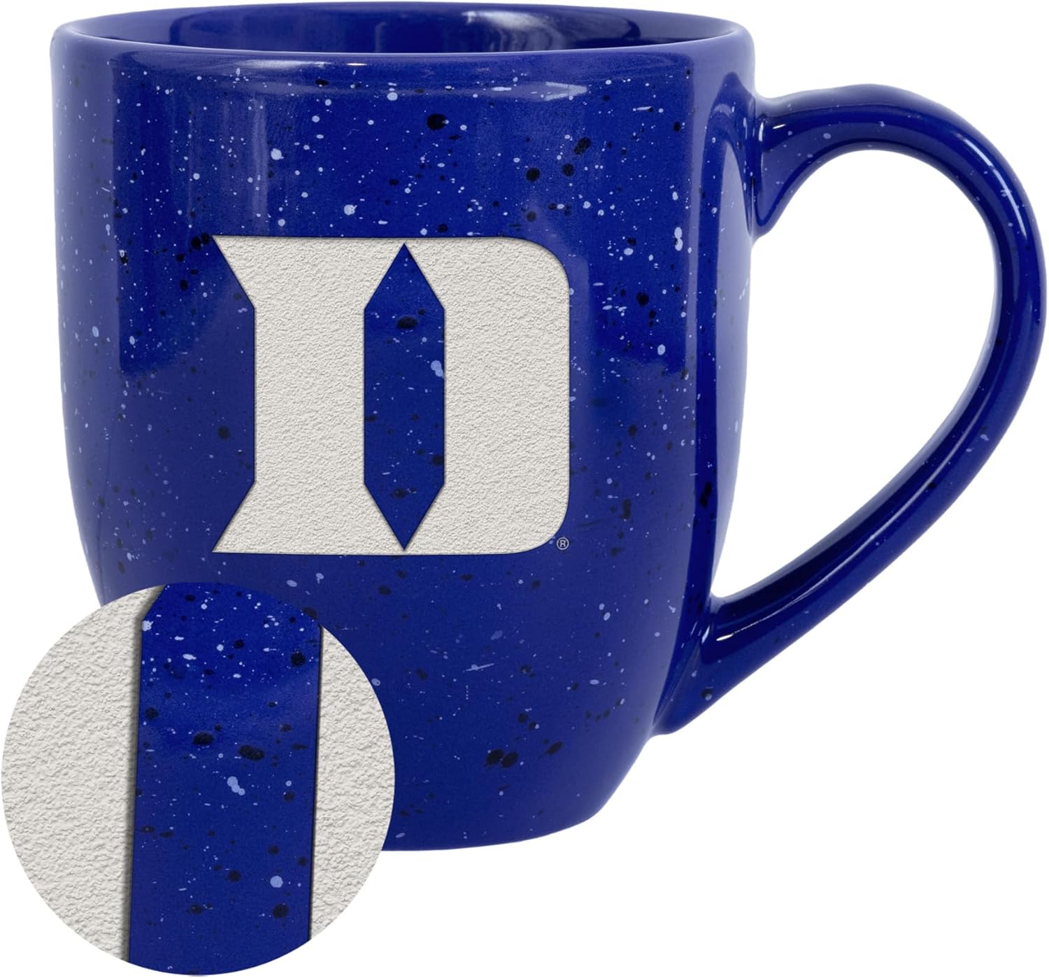 Rico Industries NCAA 16 oz Team Color Laser Engraved Speckled Ceramic Coffee Mug (D - G Schools)