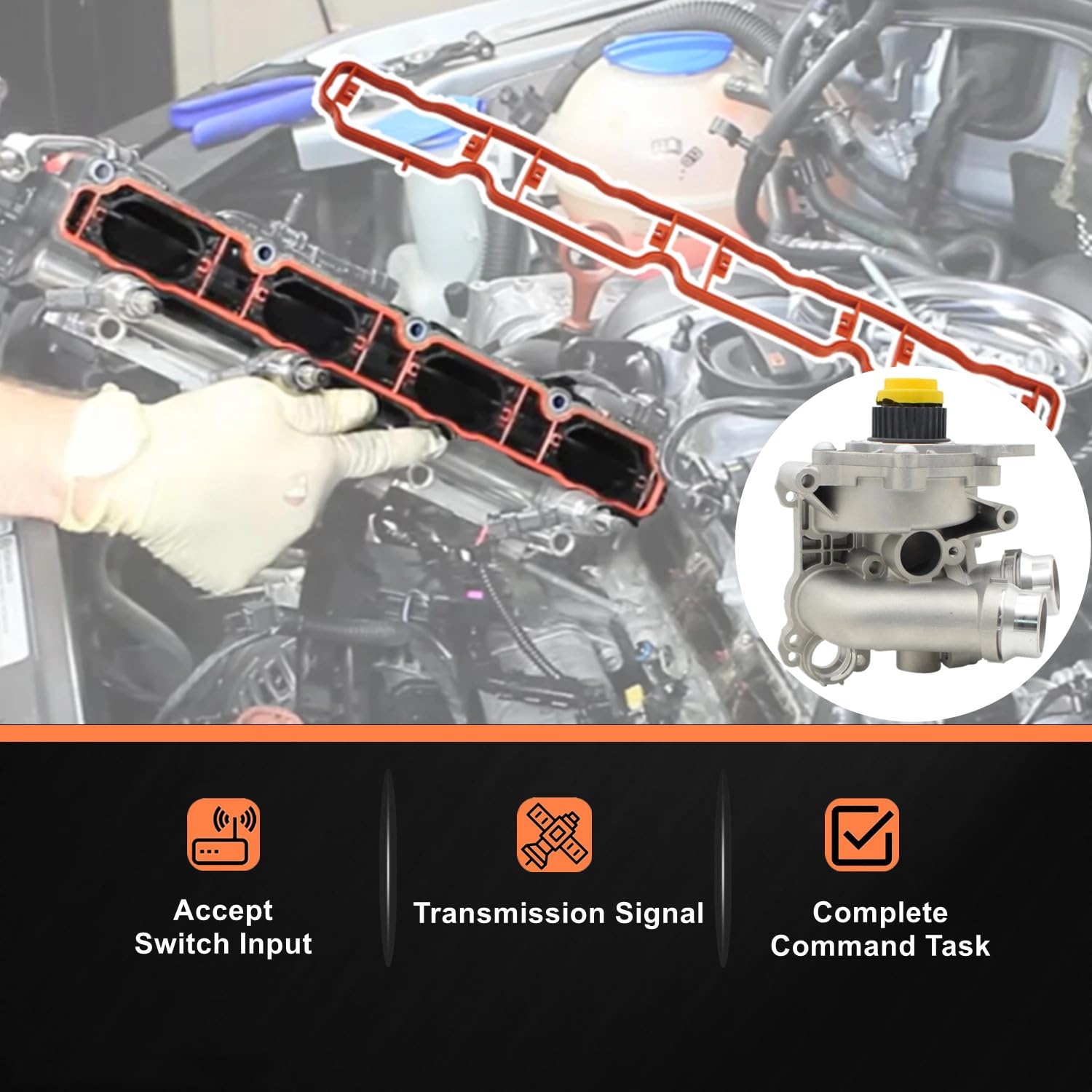 Bomba de Agua Refrigeración Juego de Reparación Con Junta compatible con VW Golf Jetta GLI GTI MK6 Passat B7 Tiguan CC Audi A3 A4 A5 Q3 Q5 06H121026AB 06H121026