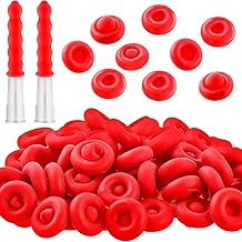 Caulk Cap Caulk Saver Cap Caulk Finishing Tool Caulk Saver Caps Caulking Tube Covers Tube Caps for Sealing and Preserving, Red (35 Pieces)