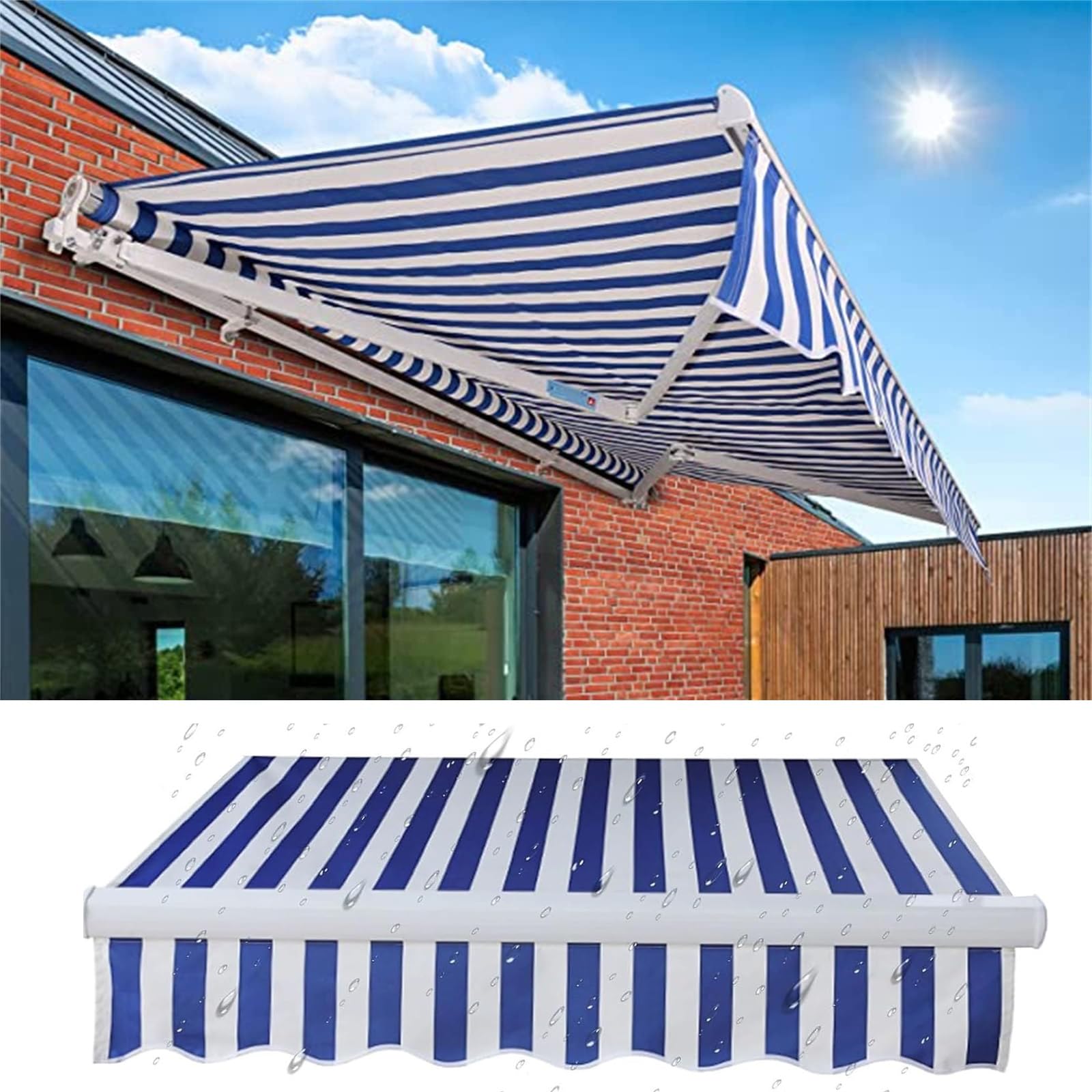 Amazon.co.jp: オーニングテント 替え布 伸縮式 巻取式 サンシェード