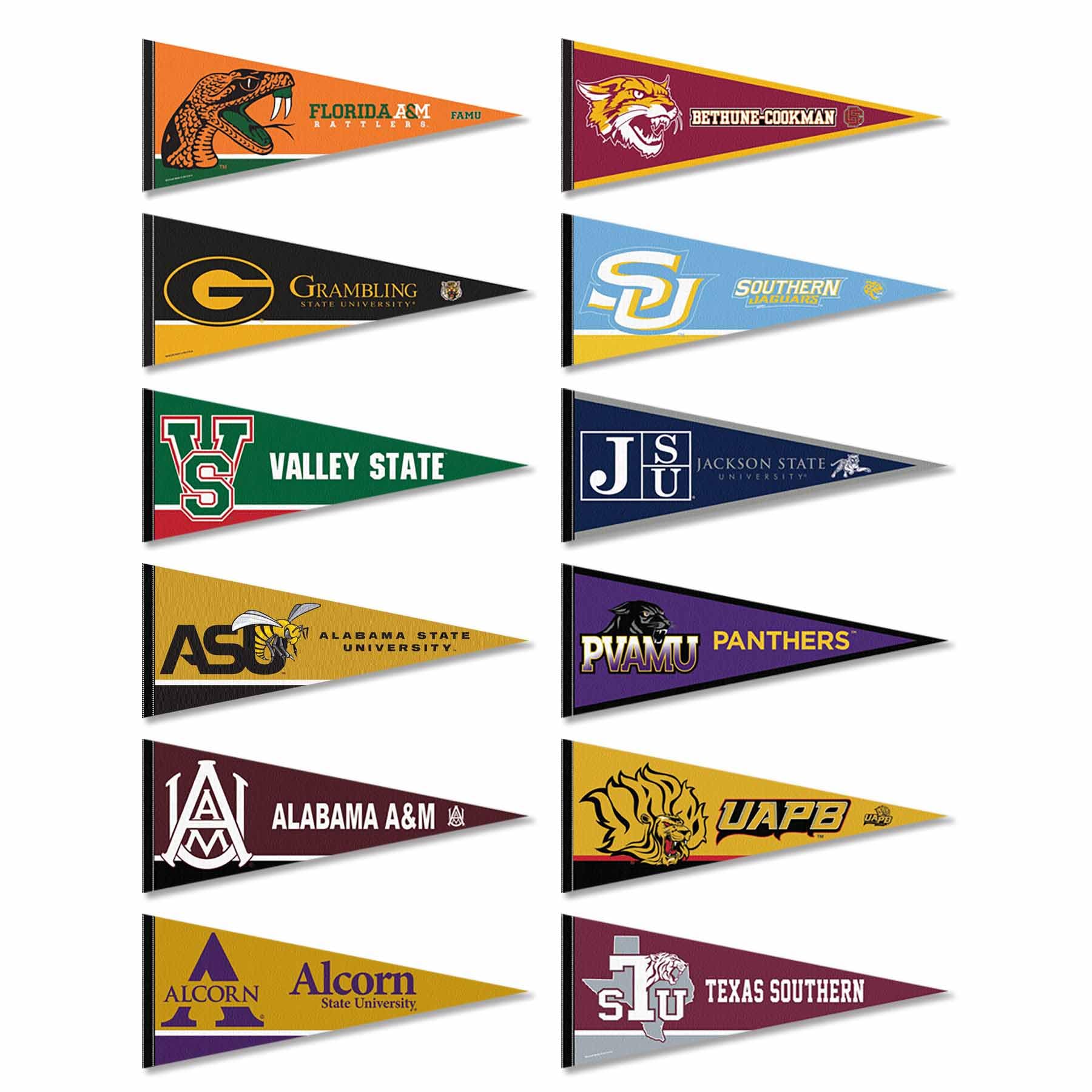 Southwestern Athletic Conference College Pennant Set