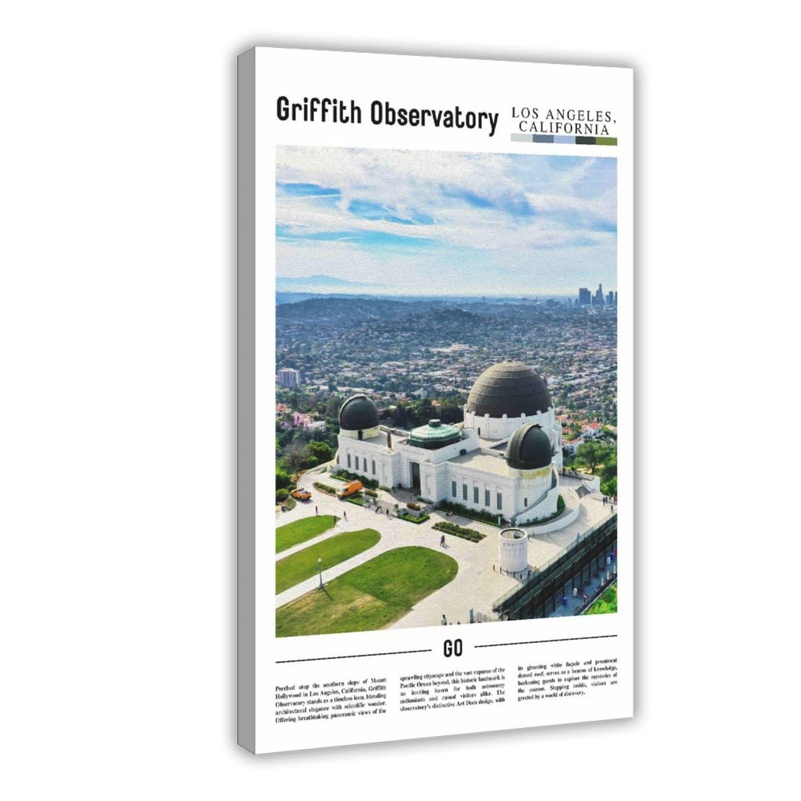 Wcyb Frame Griffith Observatory Los Angeles California The United States Of America Scenery Travel Prints Posters Canvas Deco Paintings Wall Art For Office Hanga
