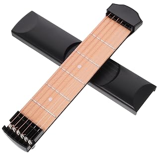 Entraîneur de Guitare de Poche Portable pour Débutant, Noir - Les Beatles, Paul McCartney, John Lennon, RIngo Starr, George Harrison
