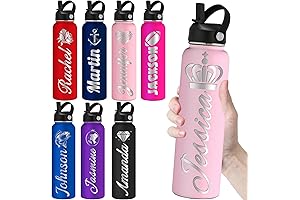 Customized Reusable Water Bottle Name Engraved for Kids and Adults!