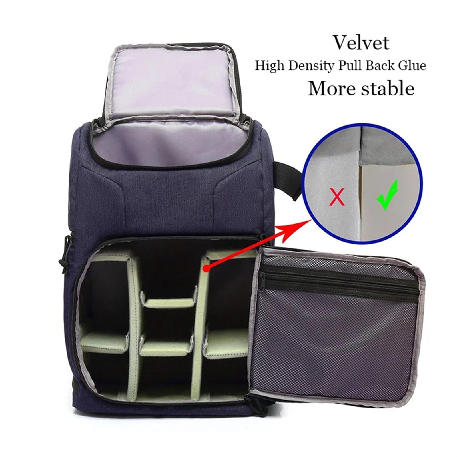 Borsa per fotocamera Borsa for fotocamera impermeabile Zaino for fotocamere for laptop DSLR Treppiede portatile da viaggio for obiettivo video(Red)